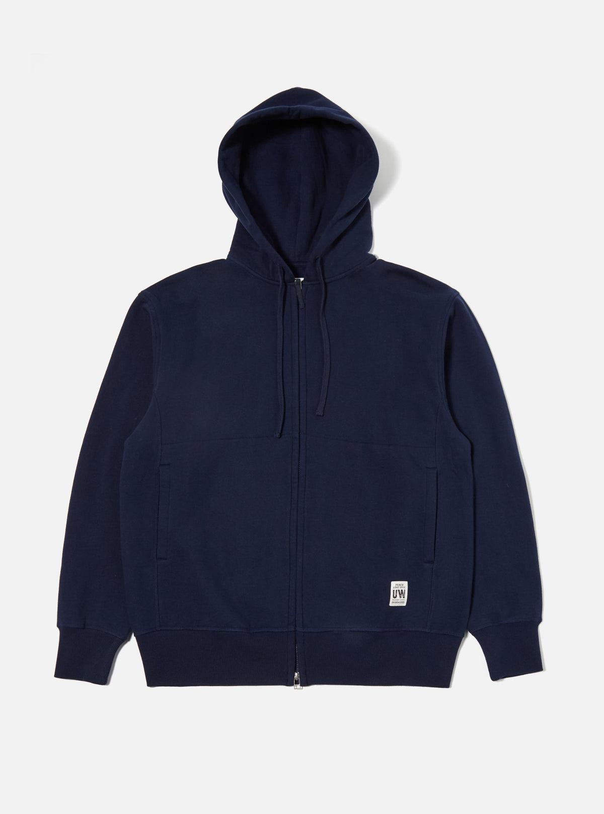 Navy Brush Back Sweat New York Hoody