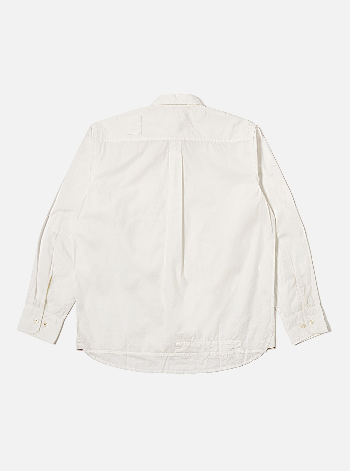 White Poplin Patched Lazy Day Shirt