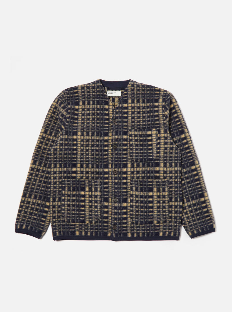 Navy Telepass Fleece Cardigan