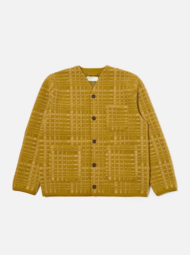 Yellow Telepass Fleece Cardigan