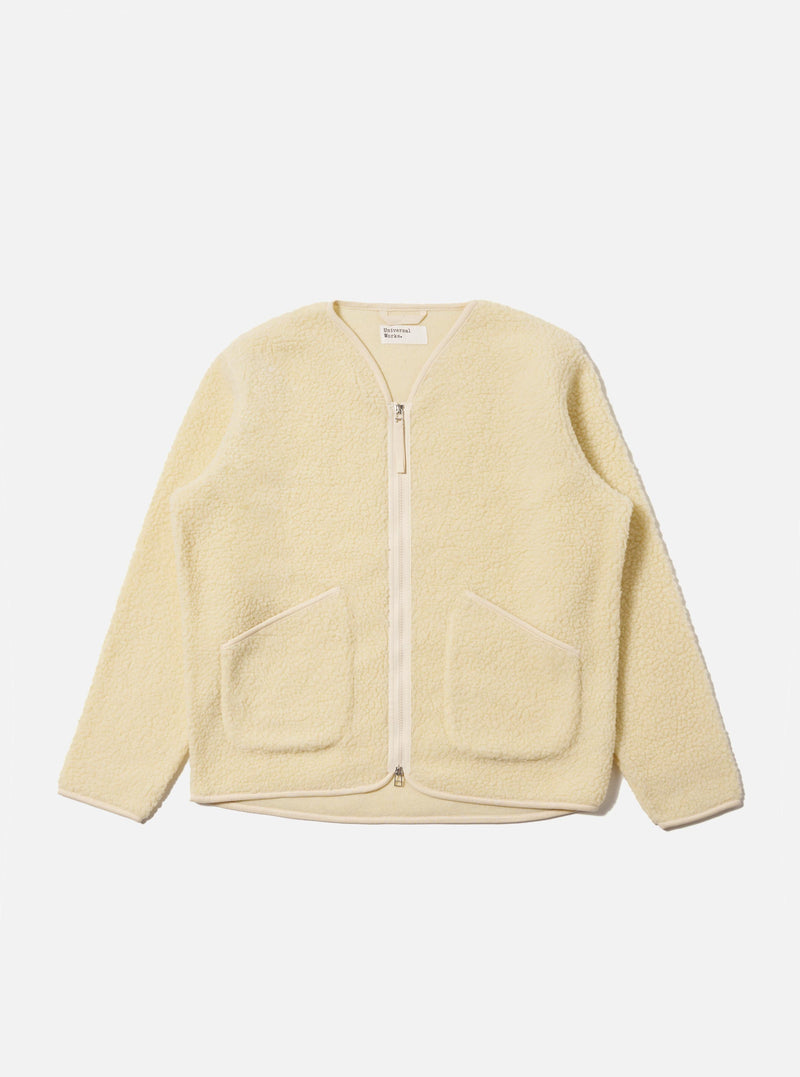 Ecru Galaxy Fleece Zip Liner Jacket