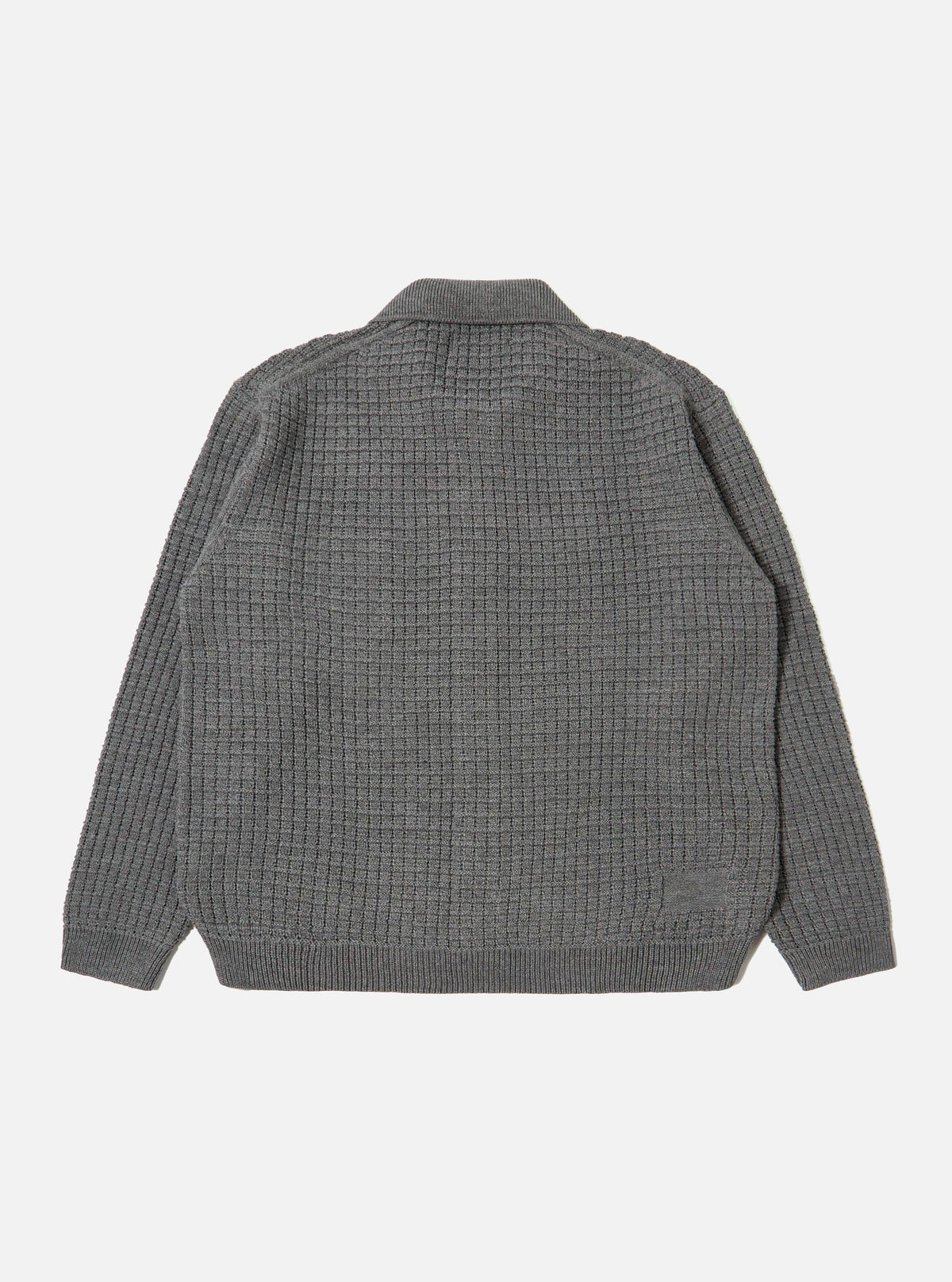 Grey Textured Merino Knit Charlie Cardigan