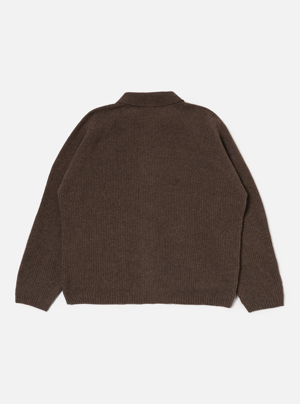Brown Eco Wool Zip Cardigan