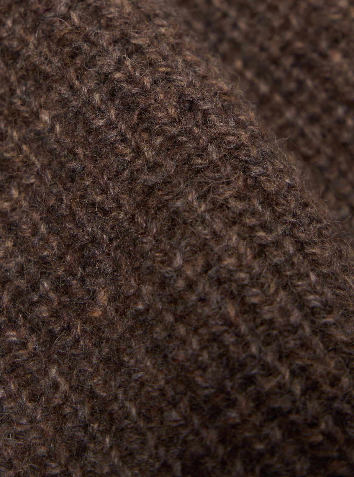 Brown Eco Wool Zip Cardigan
