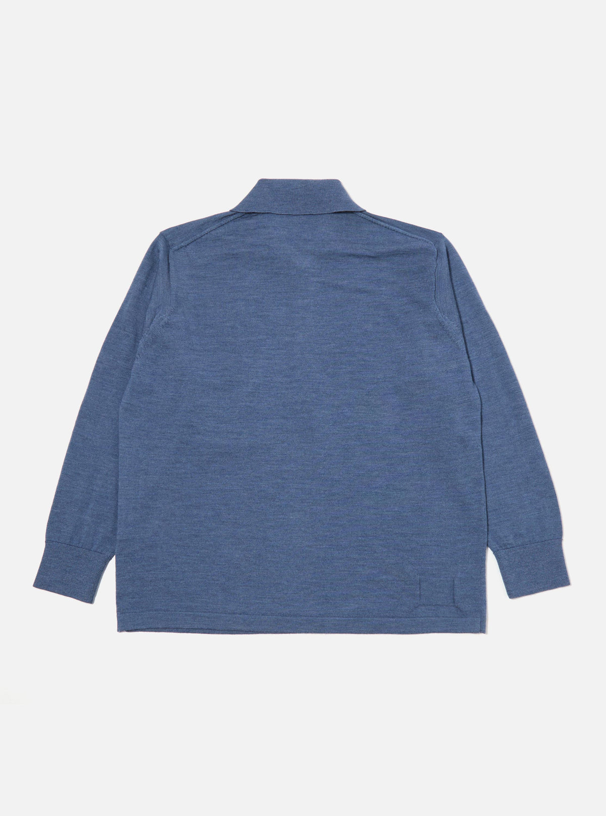 Airforce Blue Merino L/S Pullover Knit Shirt