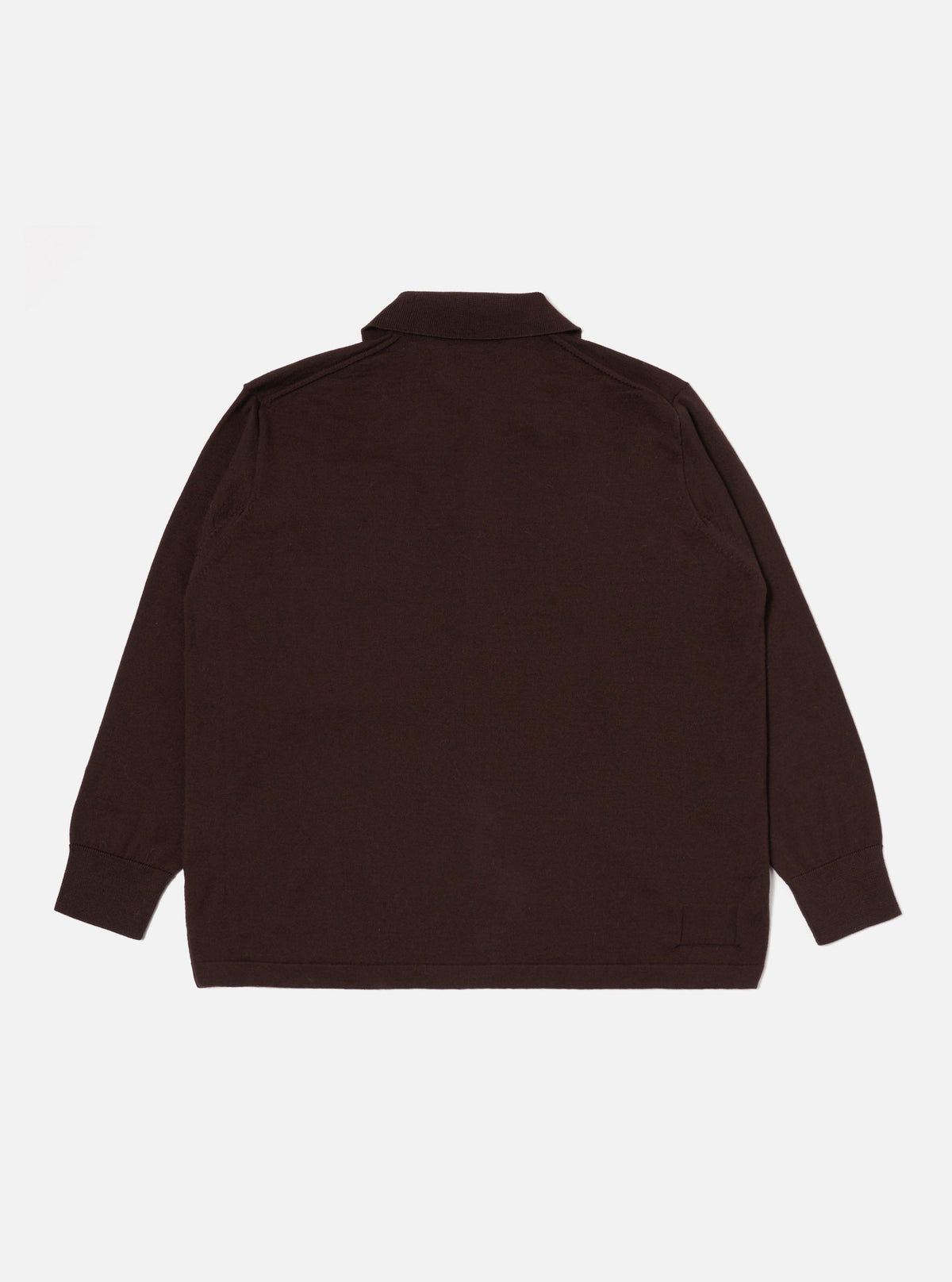 Brown Merino L/S Pullover Knit Shirt