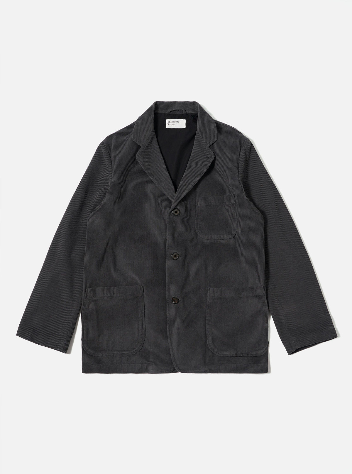 Charcoal Cord Three Button Jacket