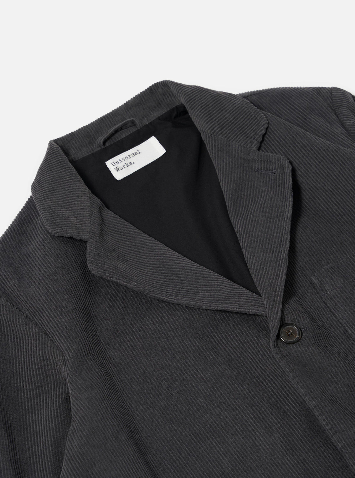 Charcoal Cord Three Button Jacket
