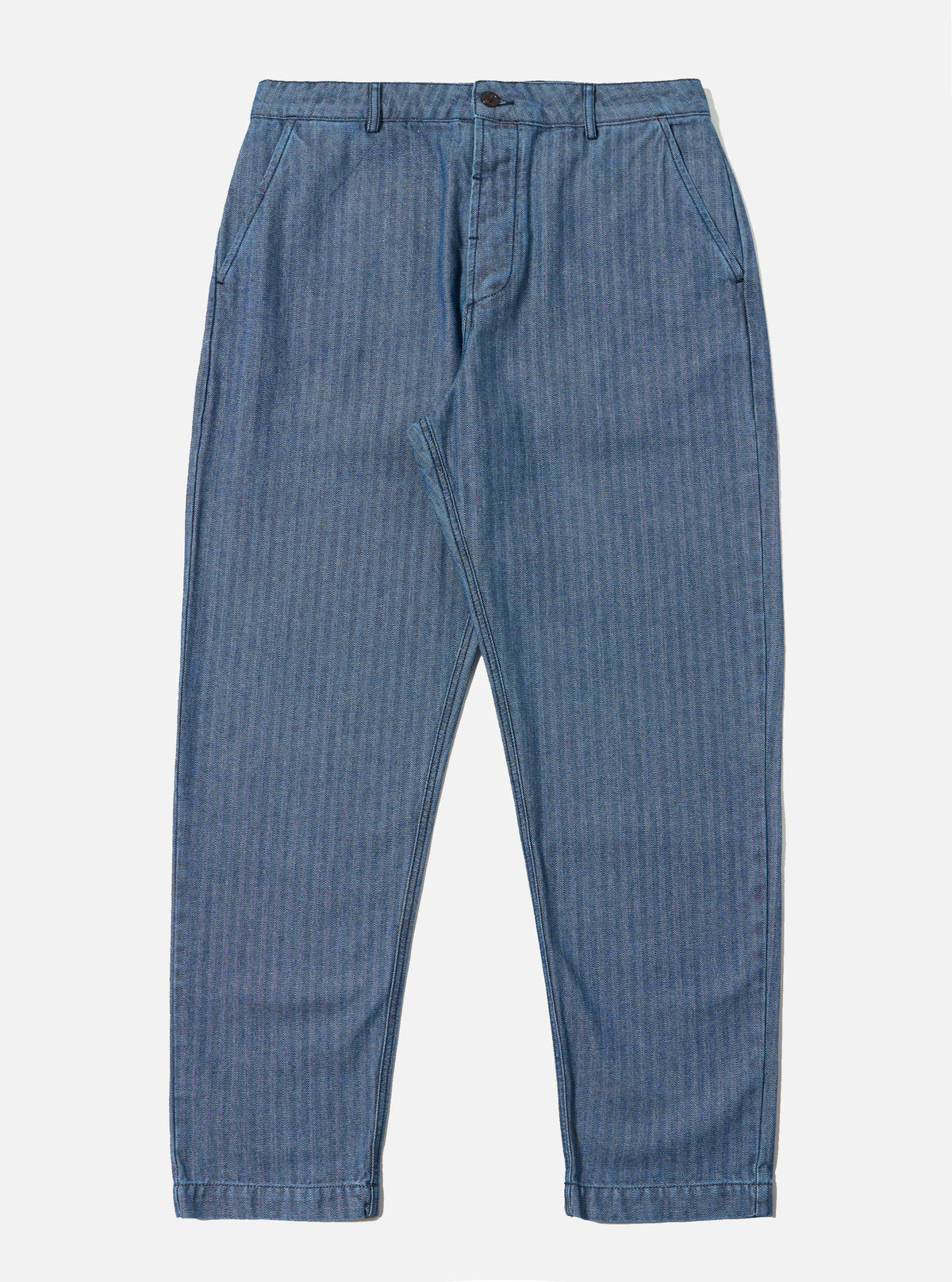 Indigo Denim Herringbone Military Chino