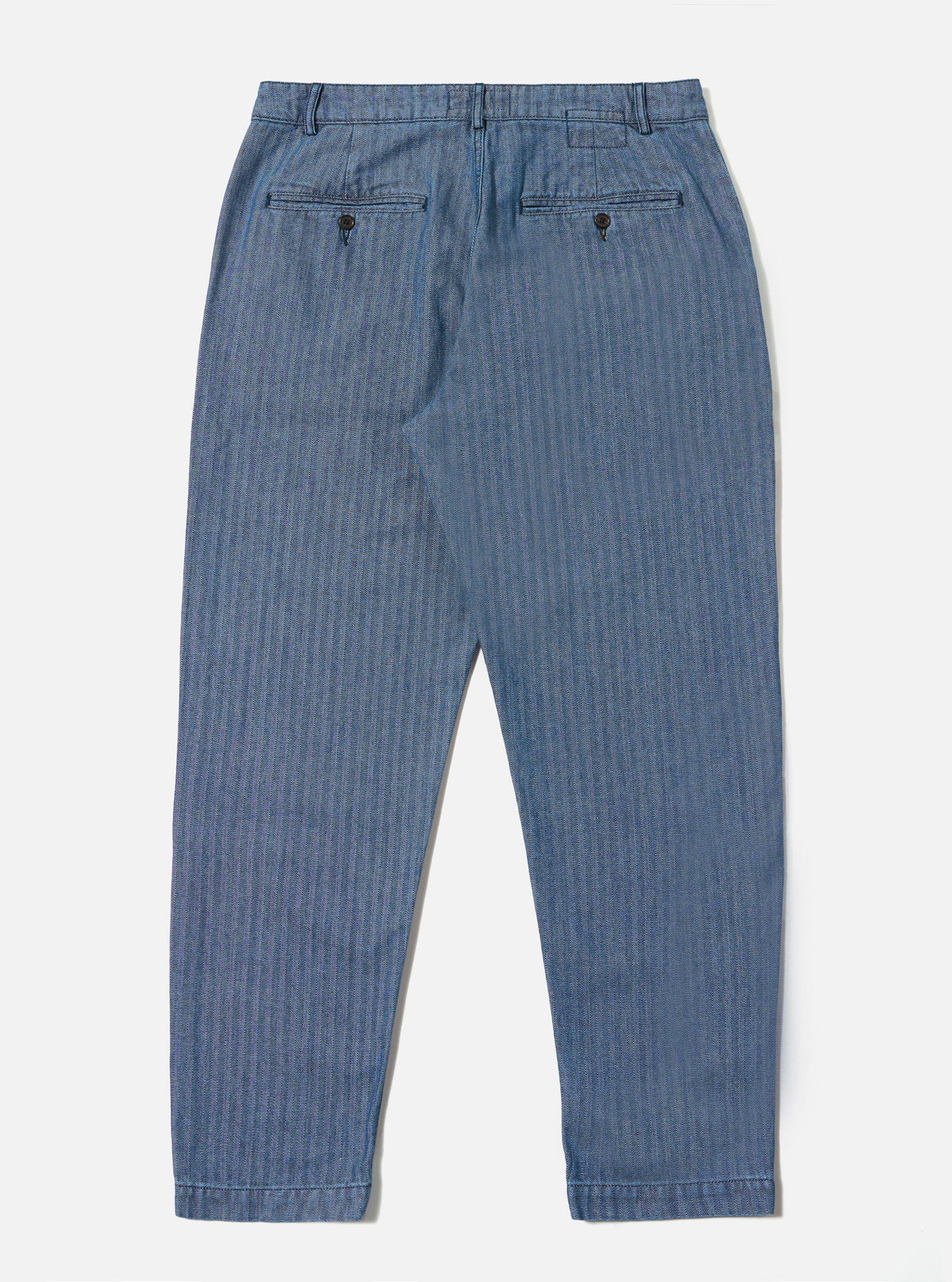 Indigo Denim Herringbone Military Chino