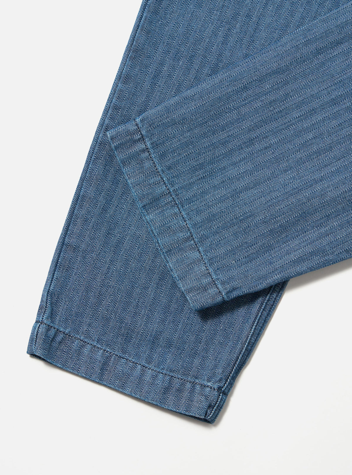 Indigo Denim Herringbone Military Chino