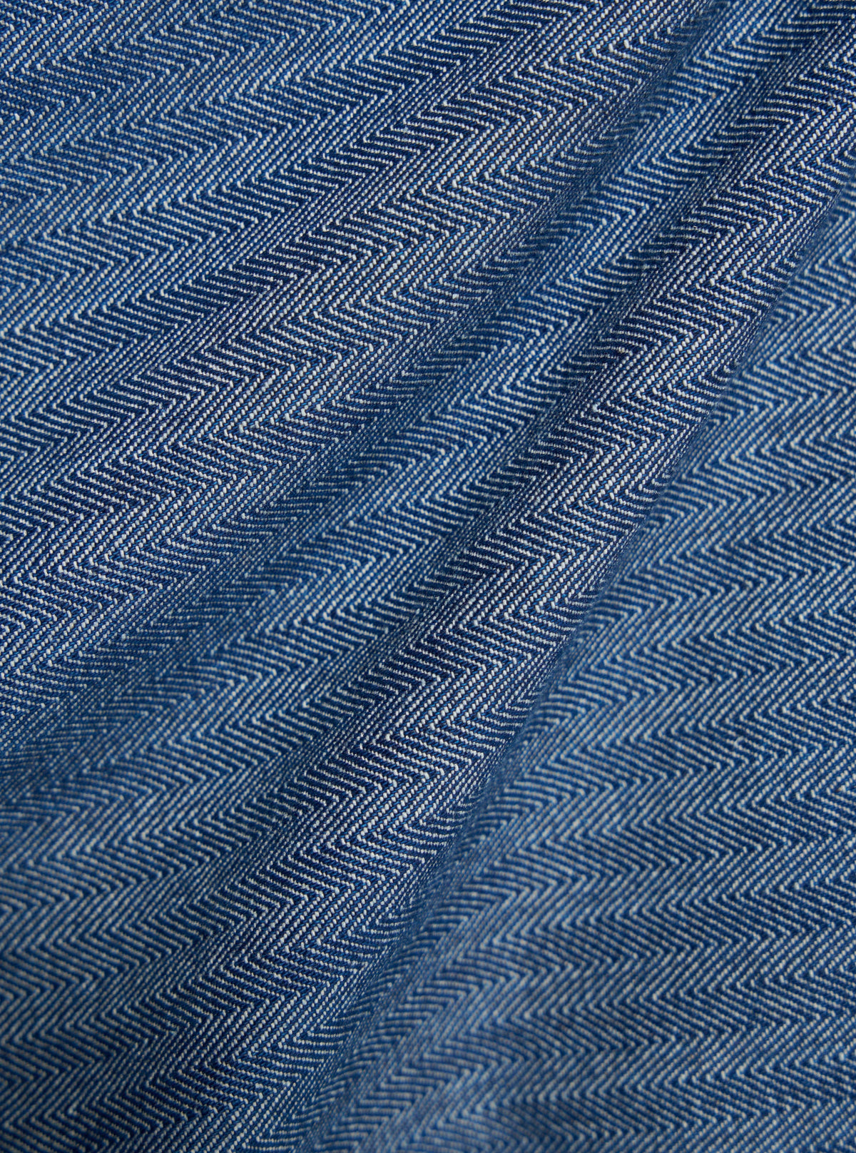 Indigo Denim Herringbone Military Chino
