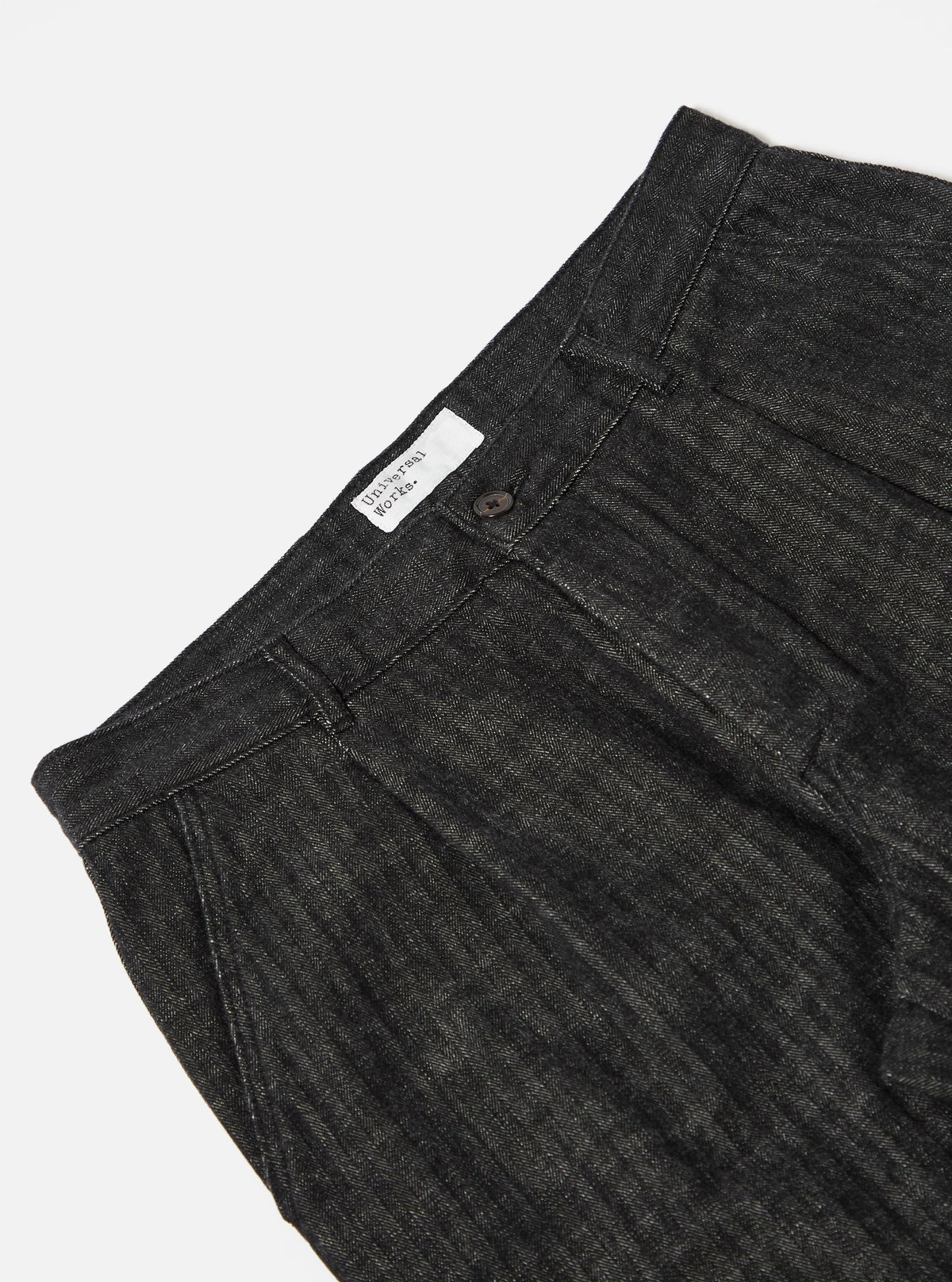 Black Cotton Denim Duke Pant
