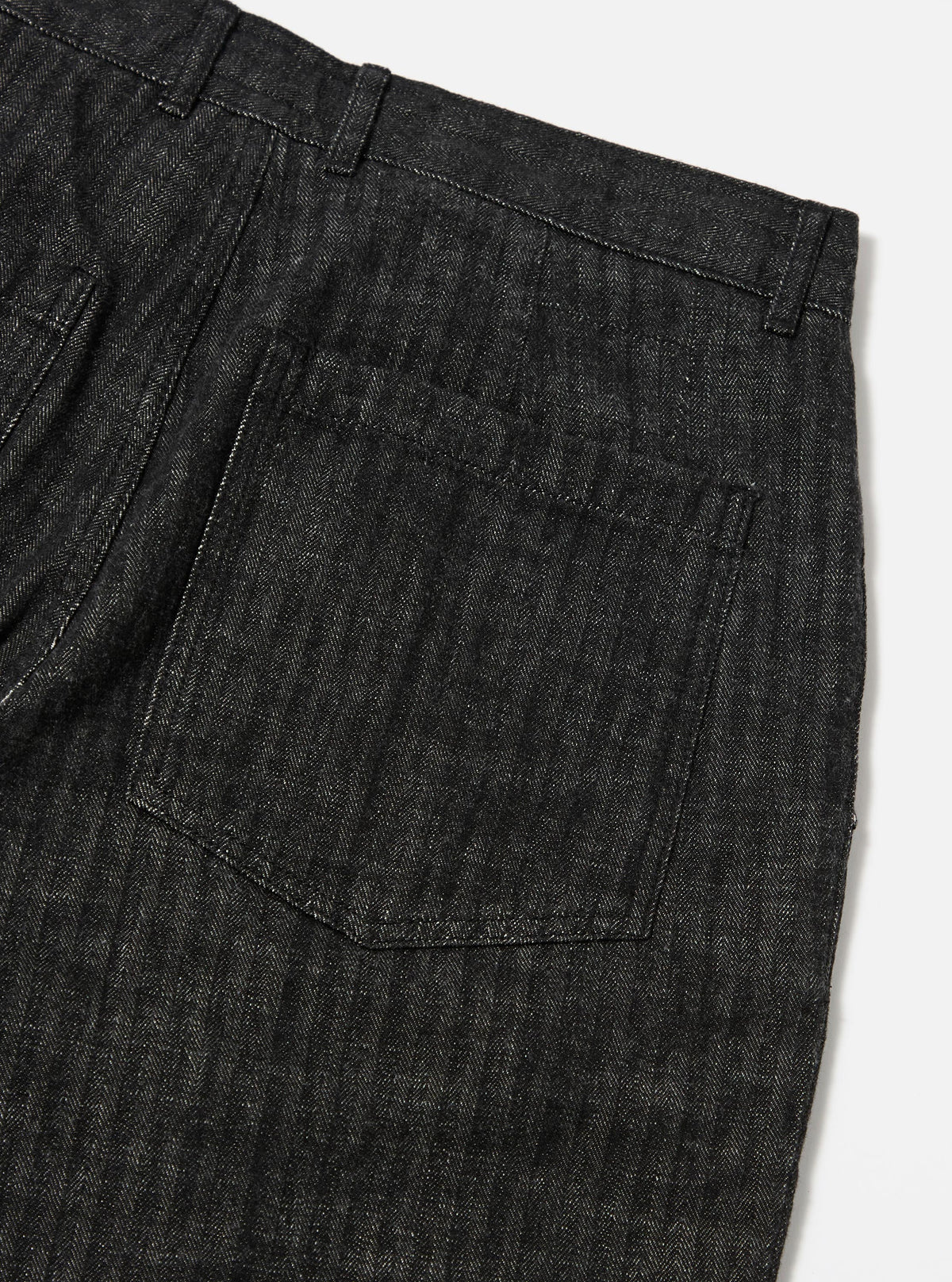 Black Cotton Denim Duke Pant
