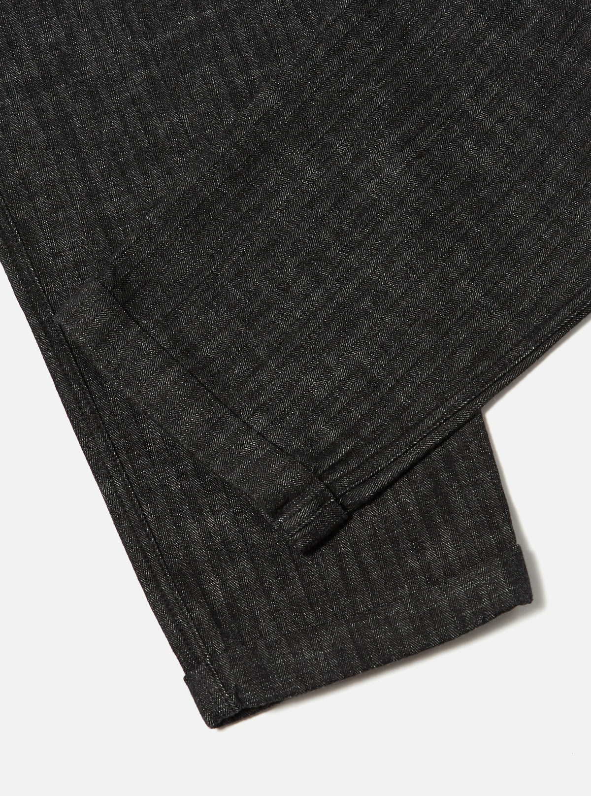 Black Cotton Denim Super Chino