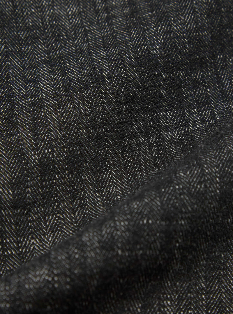Black Cotton Denim Super Chino