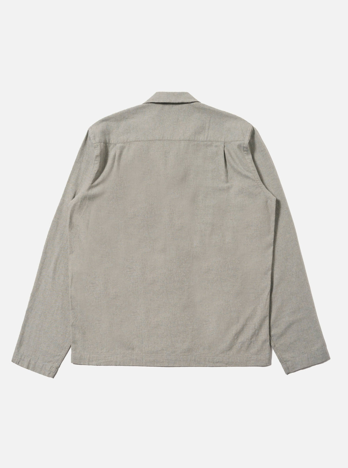 Grey Brushed Flannel Zip Shirt