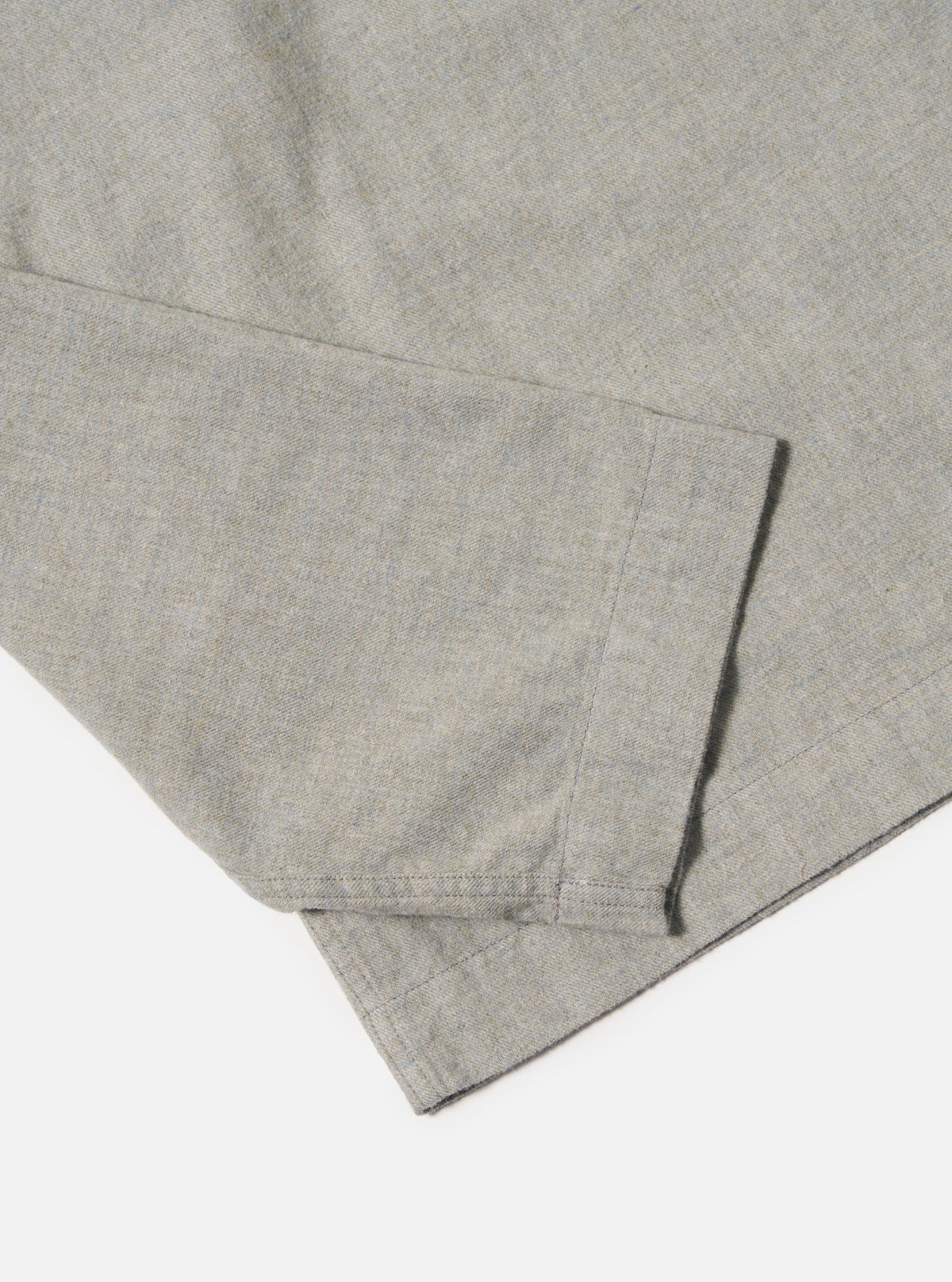 Grey Brushed Flannel Zip Shirt