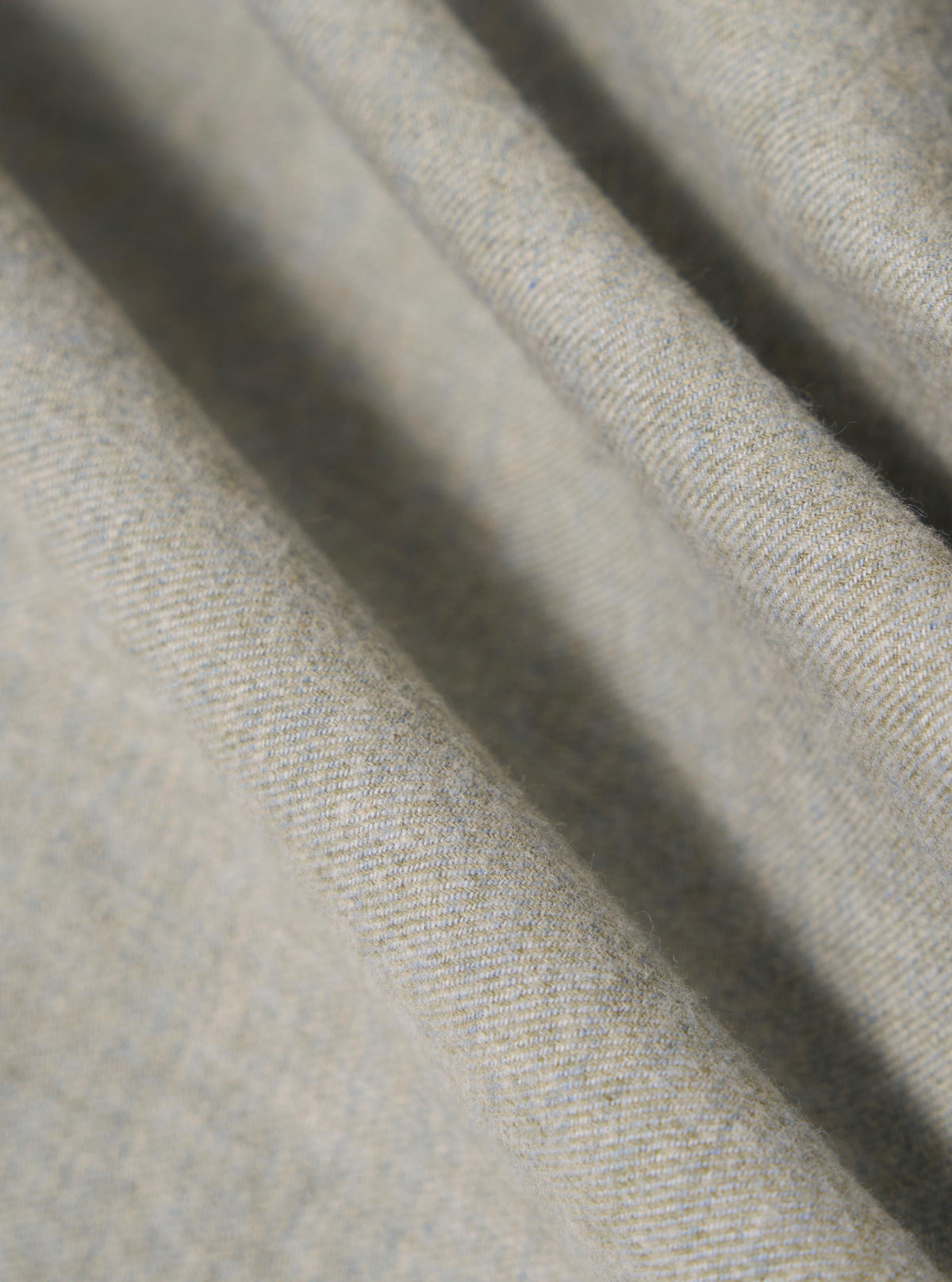 Grey Brushed Flannel Zip Shirt