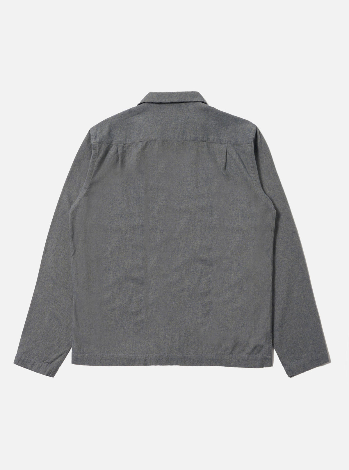 Navy Brushed Flannel Zip Shirt