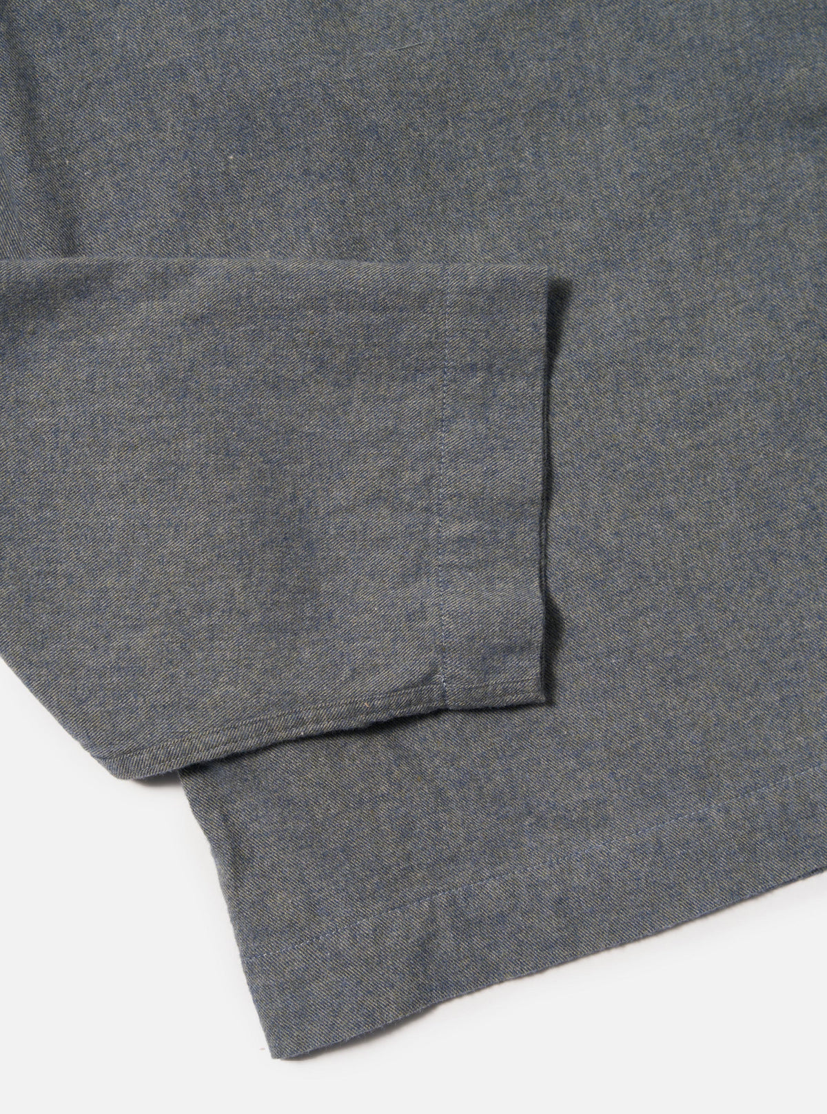 Navy Brushed Flannel Zip Shirt