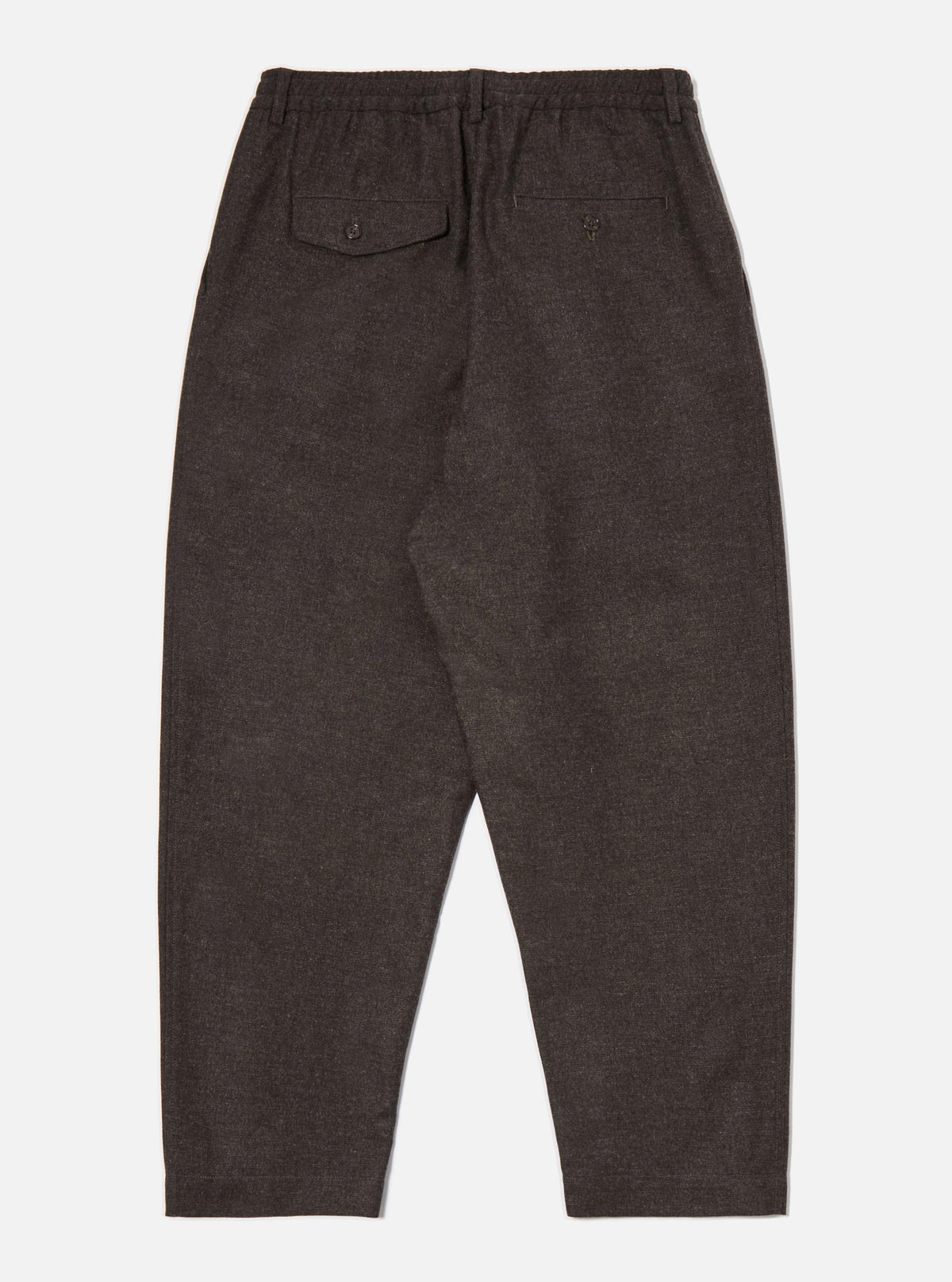 Brown Upcycled Italian Tweed Pleated Track Pant