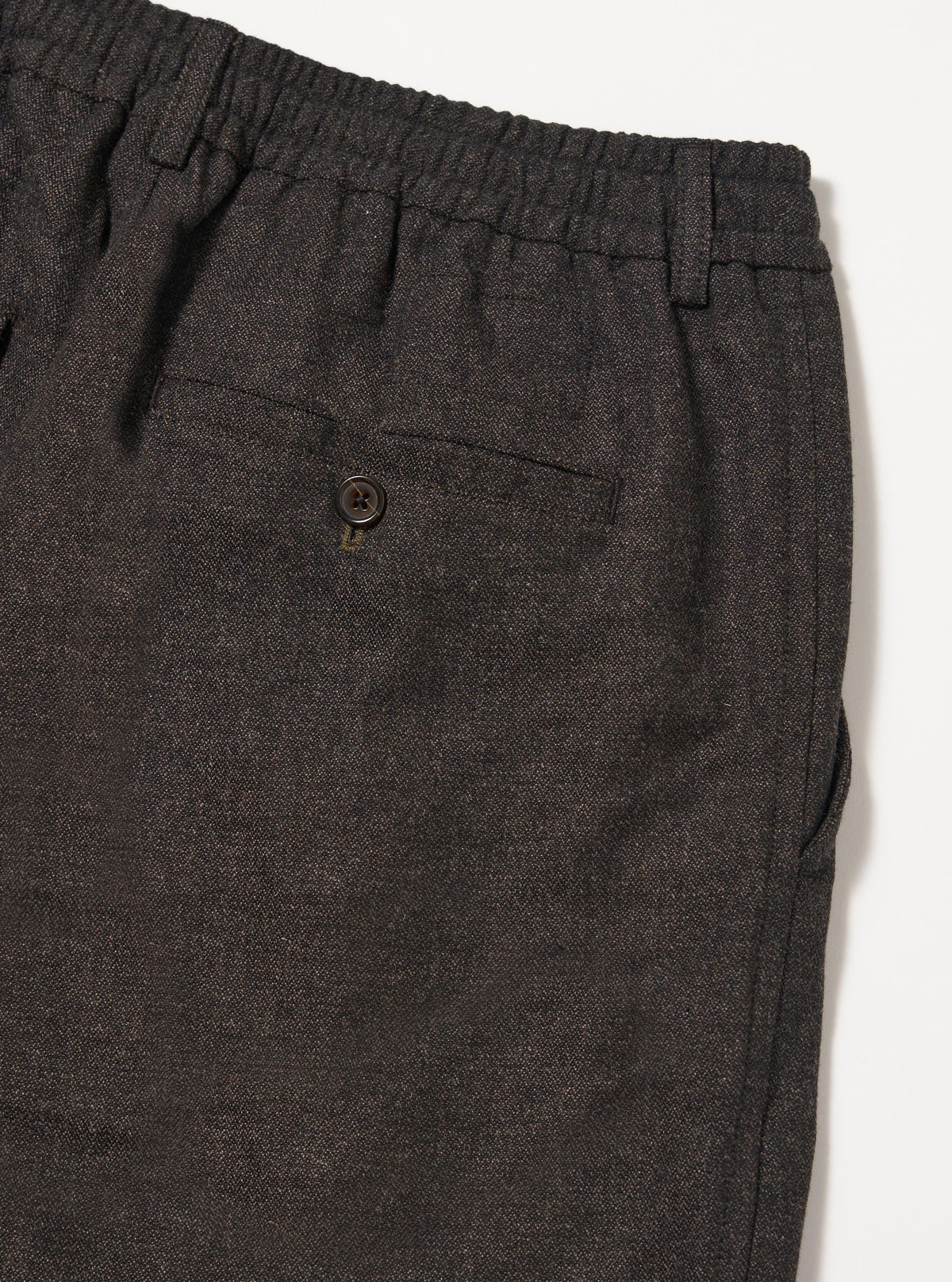 Brown Upcycled Italian Tweed Pleated Track Pant