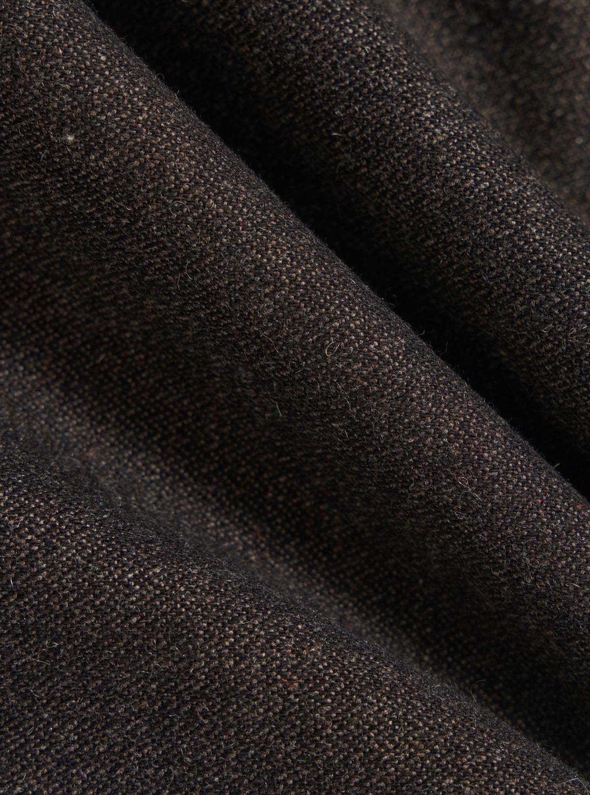 Brown Upcycled Italian Tweed Pleated Track Pant