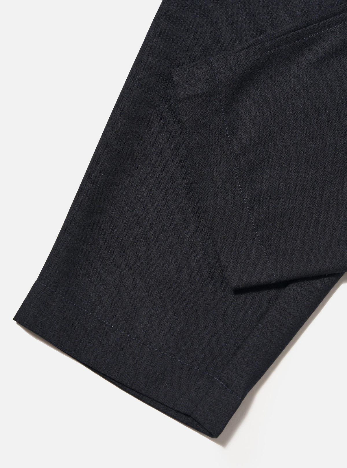 Dark Navy Upcycled Italian Tweed Pleated Track Pant