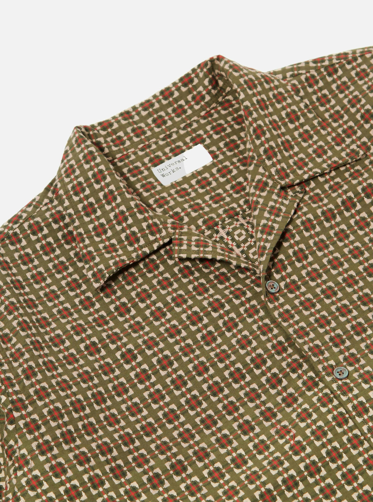 Olive Oscar Cotton L/S Camp Shirt