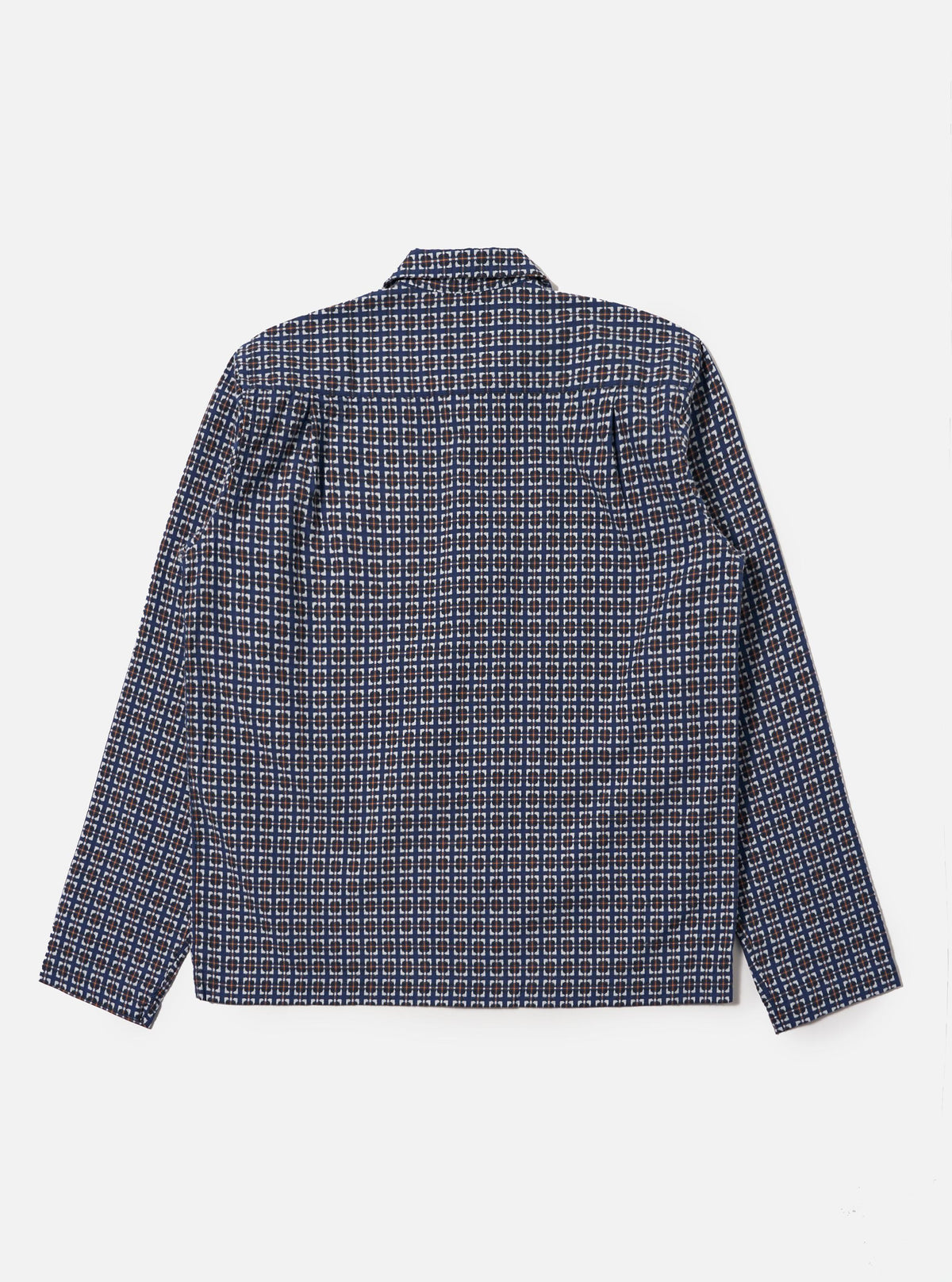 Navy Oscar Cotton Zip Shirt