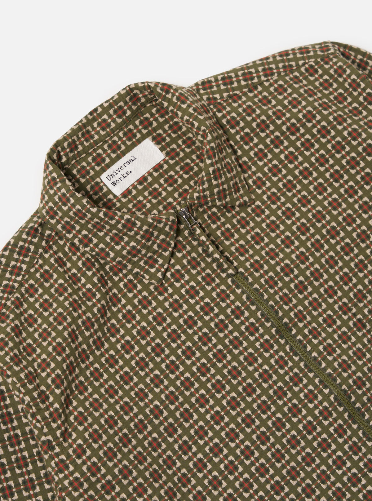 Olive Oscar Cotton Zip Shirt