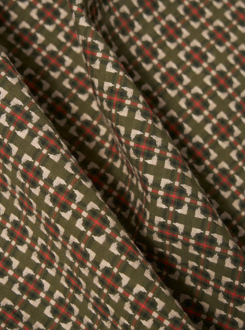 Olive Oscar Cotton Zip Shirt