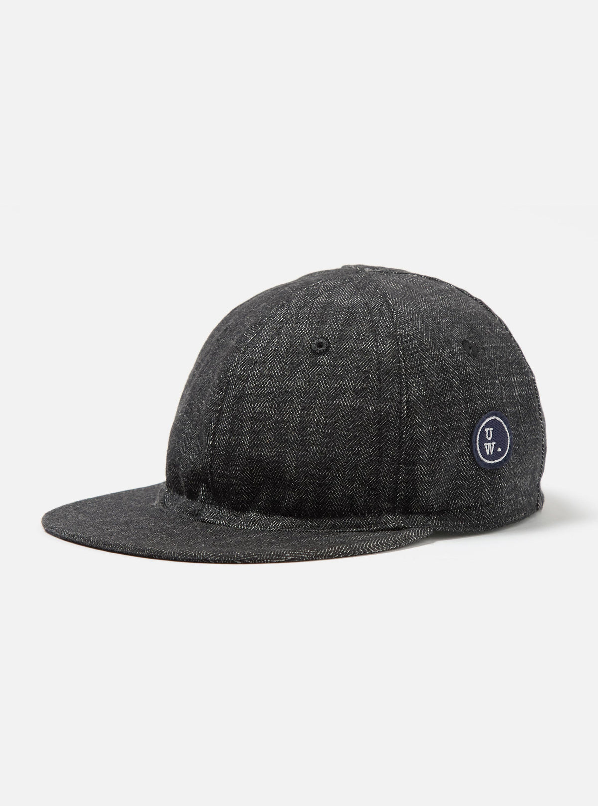 Black Cotton Denim Mechanics Hat