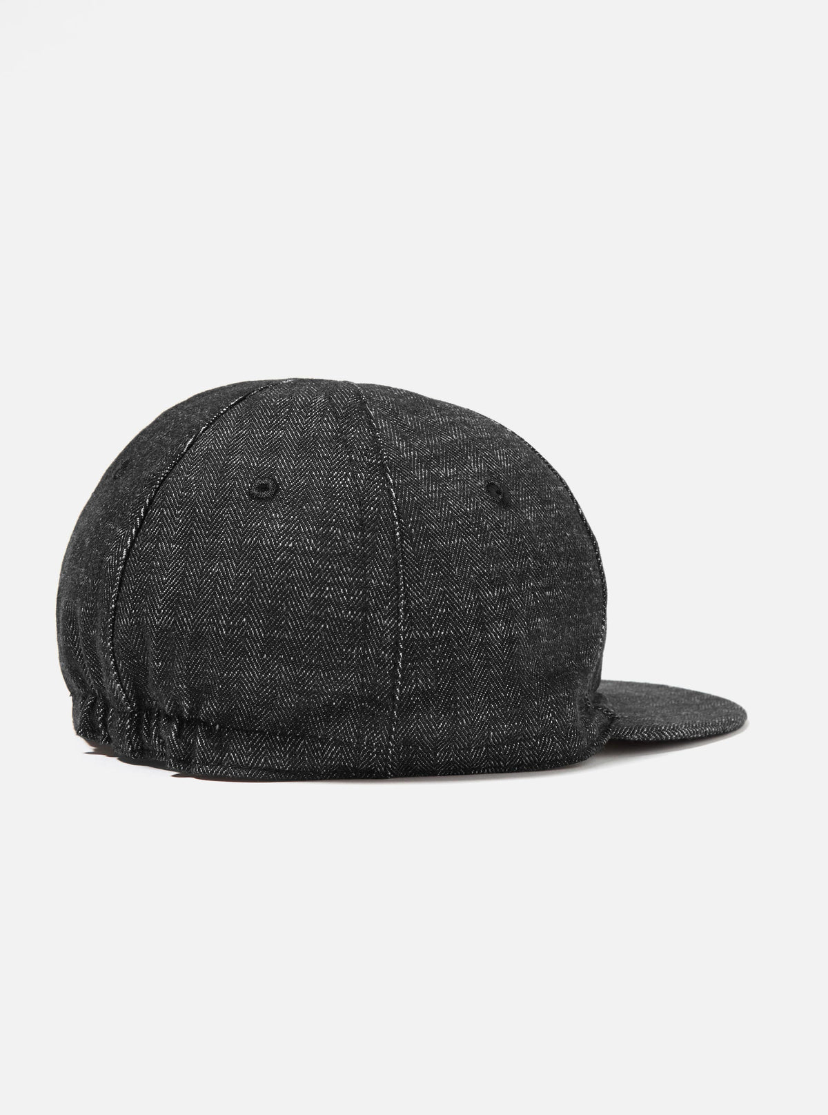 Black Cotton Denim Mechanics Hat