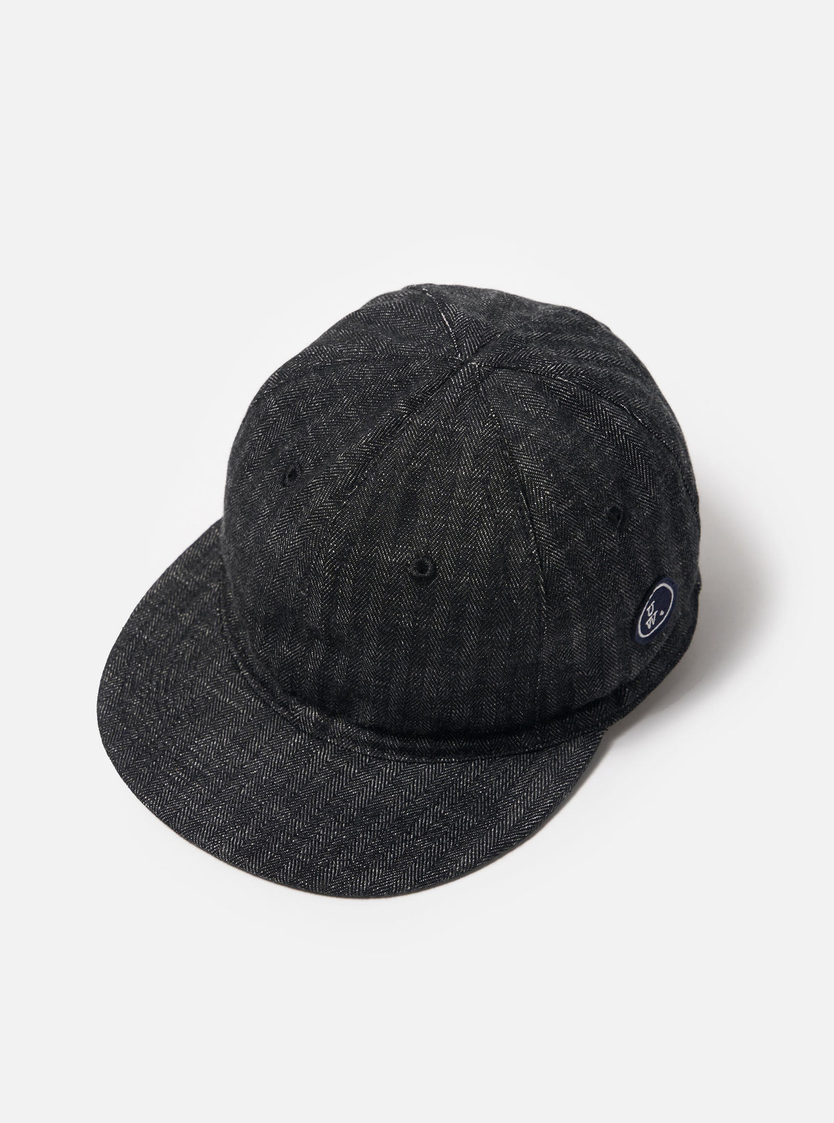 Black Cotton Denim Mechanics Hat