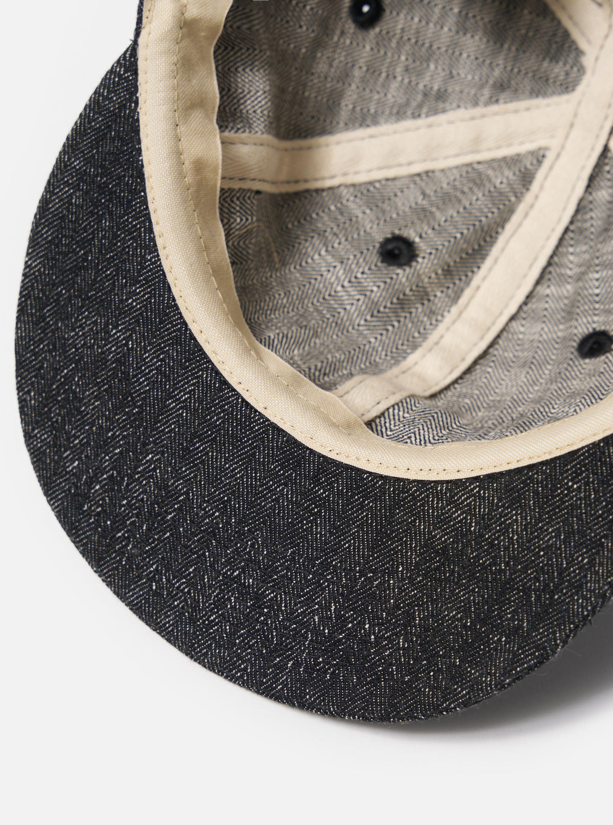 Black Cotton Denim Mechanics Hat