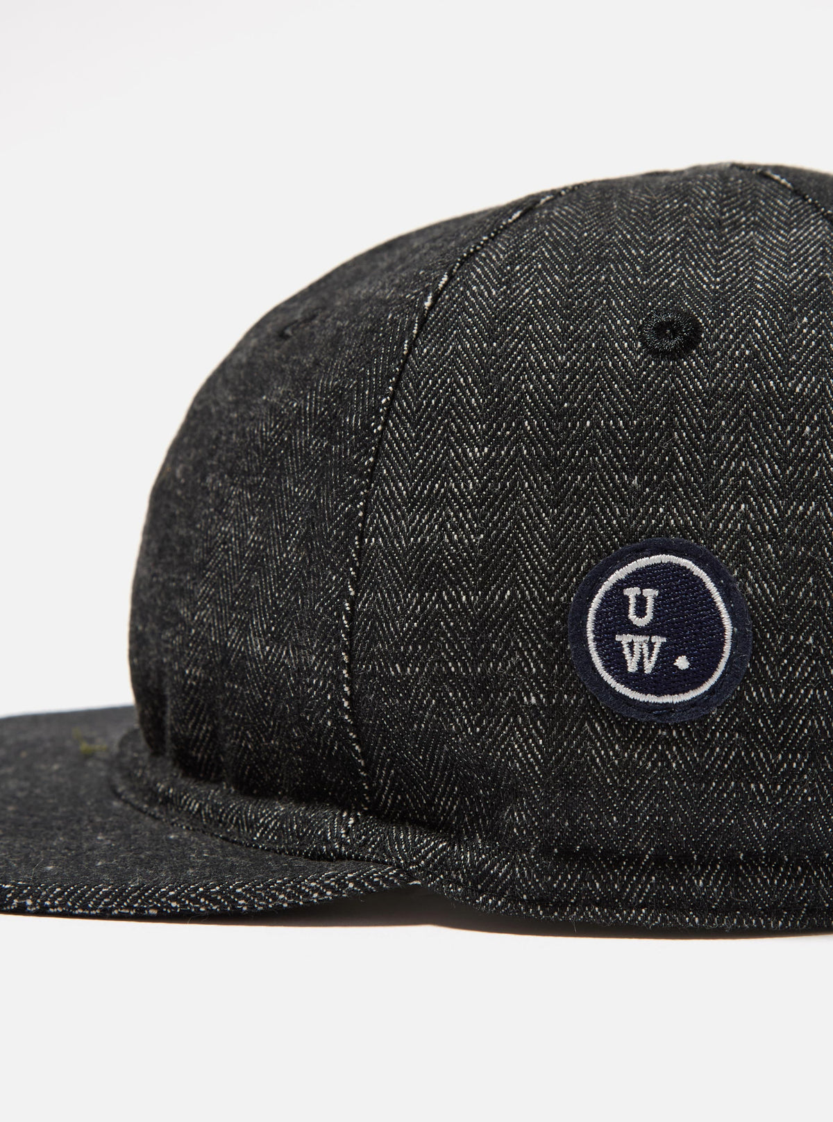 Black Cotton Denim Mechanics Hat