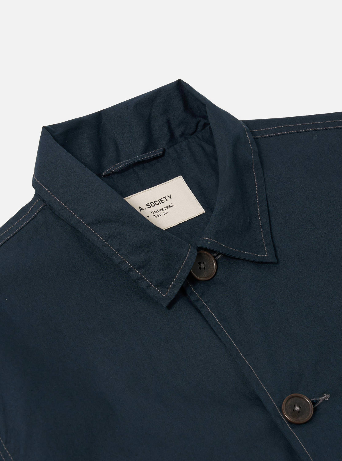 A. SOCIETY x Universal Works Navy Broadcloth Starline Jacket
