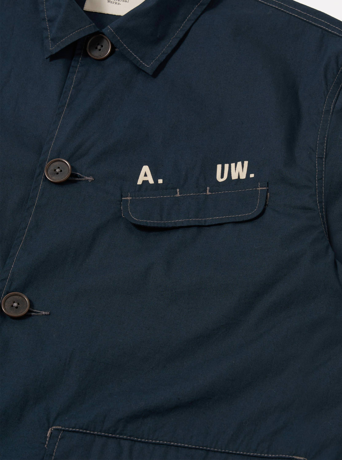 A. SOCIETY x Universal Works Navy Broadcloth Starline Jacket
