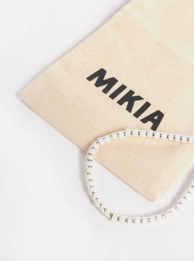 Mikia Heishi Bracelet in Magnesite/Hematite/Sterling Silver
