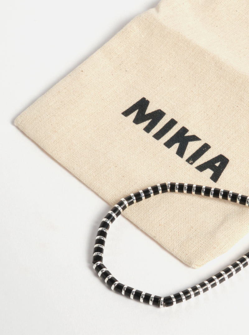 Mikia Heishi Bracelet in Jet/Hematite/Sterling Silver