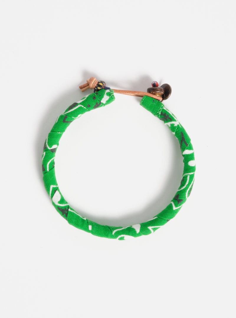 Mikia Bracelet in Green Bandana
