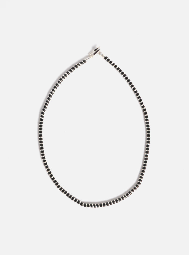 Mikia Heishi Hematite Necklace in Jet/Hematite/Sterling Silver