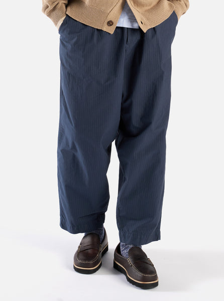 Universal Works Oxford Pant in Navy Nearly Pinstripe