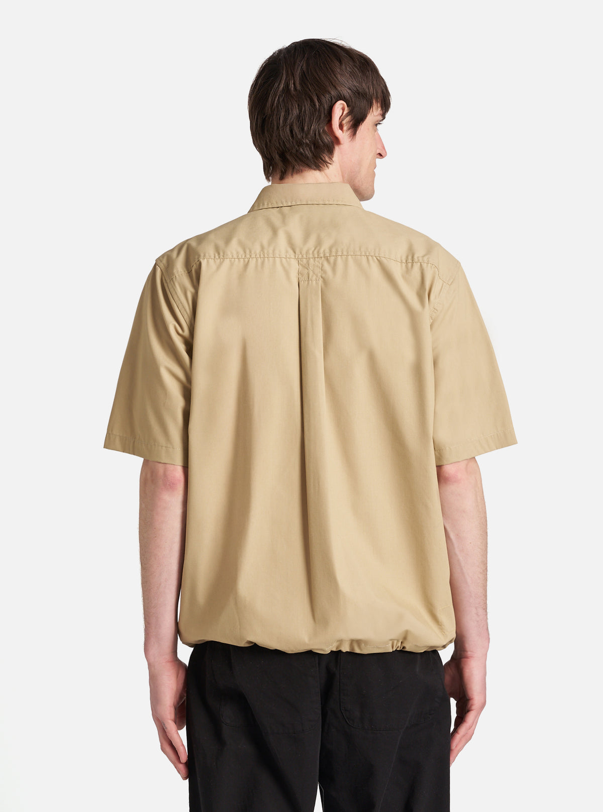 master-piece x Universal Works Tech Overshirt in Sand Recycled Polytech