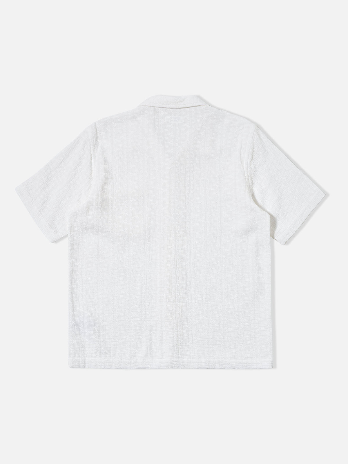 Universal Works Road Shirt in White Bobble Cotton