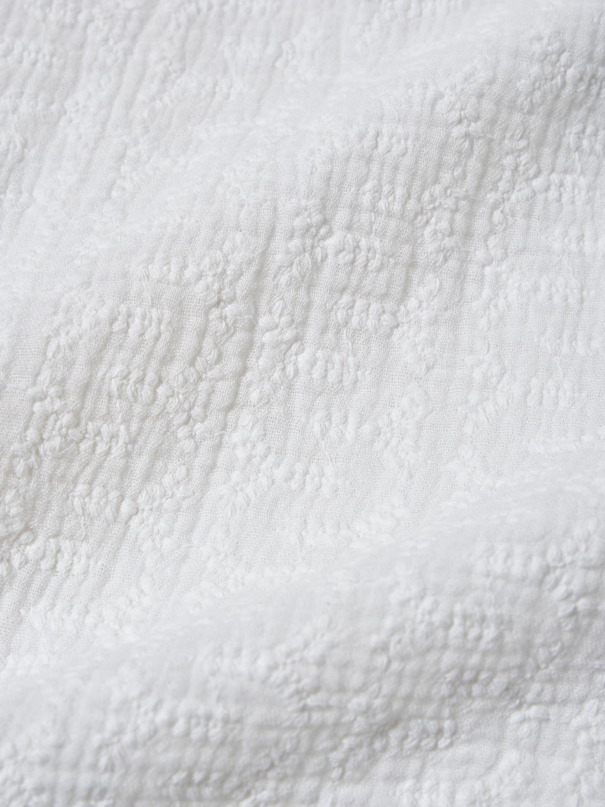 Universal Works Road Shirt in White Bobble Cotton