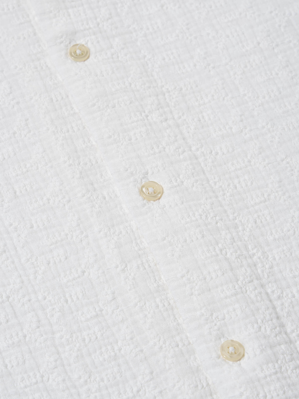 Universal Works Road Shirt in White Bobble Cotton