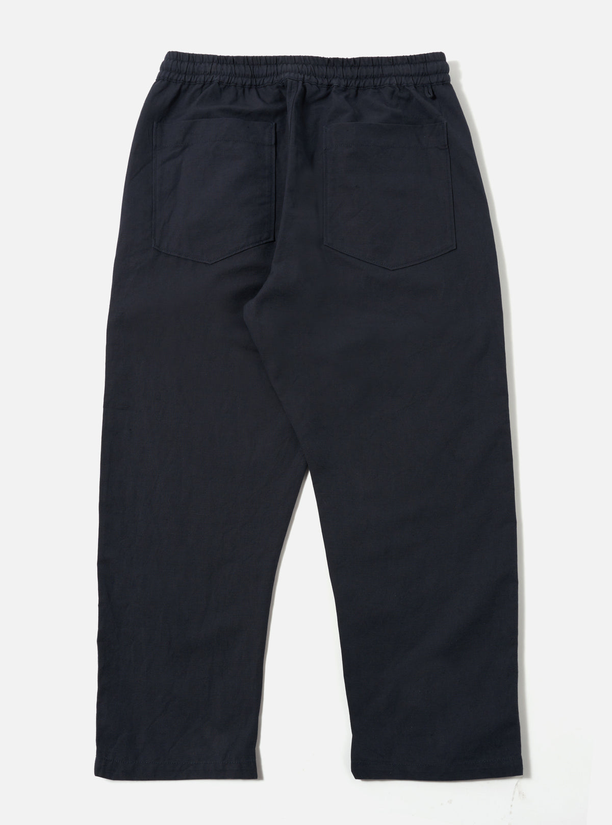 Universal Works Hi Water Trouser in Navy Linen Slub Weave